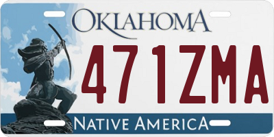 OK license plate 471ZMA