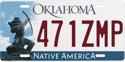 OK license plate 471ZMP