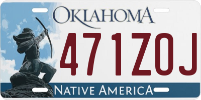 OK license plate 471ZOJ