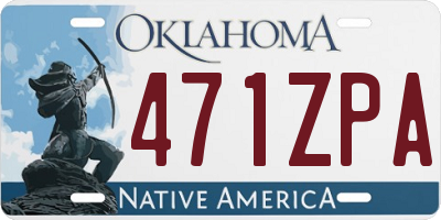 OK license plate 471ZPA