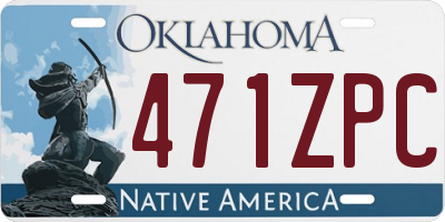 OK license plate 471ZPC