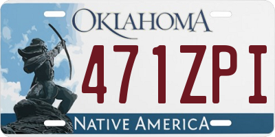 OK license plate 471ZPI
