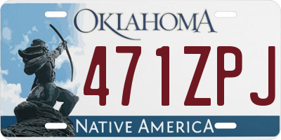 OK license plate 471ZPJ