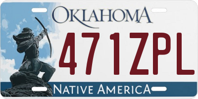 OK license plate 471ZPL