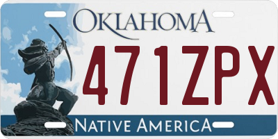 OK license plate 471ZPX