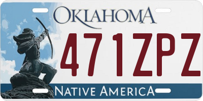 OK license plate 471ZPZ