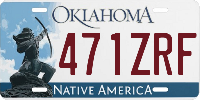 OK license plate 471ZRF