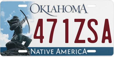 OK license plate 471ZSA