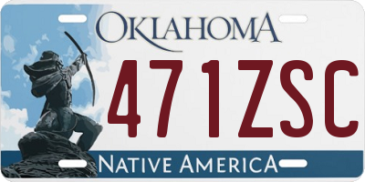 OK license plate 471ZSC