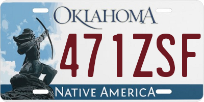 OK license plate 471ZSF