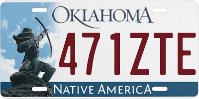 OK license plate 471ZTE
