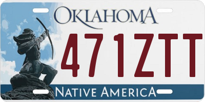 OK license plate 471ZTT