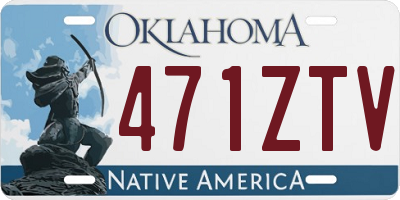 OK license plate 471ZTV