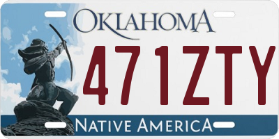 OK license plate 471ZTY