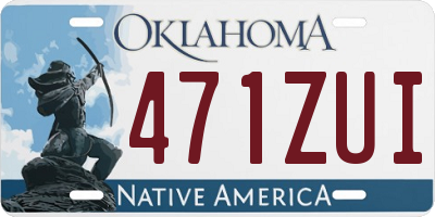 OK license plate 471ZUI