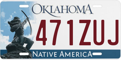 OK license plate 471ZUJ