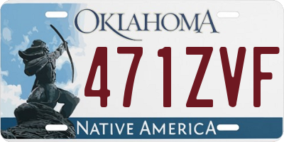 OK license plate 471ZVF