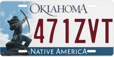 OK license plate 471ZVT