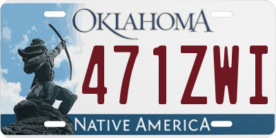 OK license plate 471ZWI