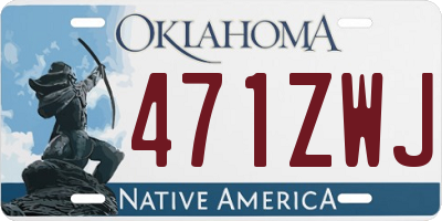 OK license plate 471ZWJ