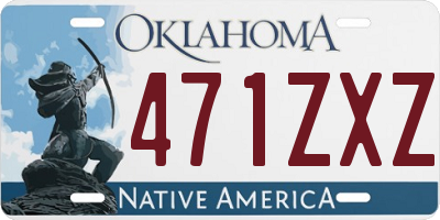 OK license plate 471ZXZ