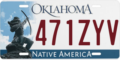 OK license plate 471ZYV