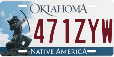 OK license plate 471ZYW