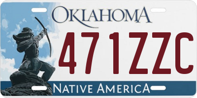 OK license plate 471ZZC