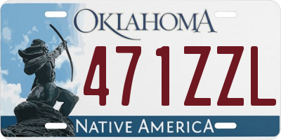 OK license plate 471ZZL