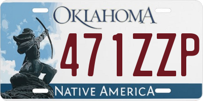 OK license plate 471ZZP