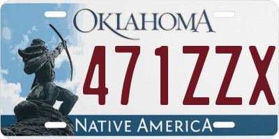 OK license plate 471ZZX