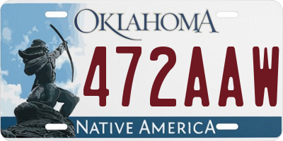 OK license plate 472AAW