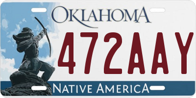 OK license plate 472AAY