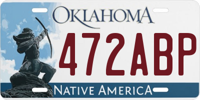 OK license plate 472ABP