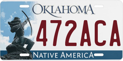 OK license plate 472ACA