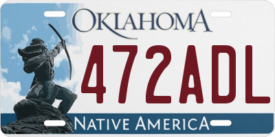 OK license plate 472ADL