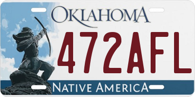 OK license plate 472AFL
