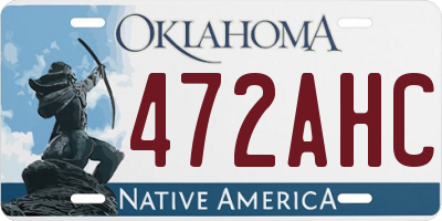 OK license plate 472AHC