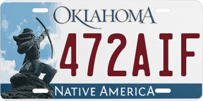 OK license plate 472AIF