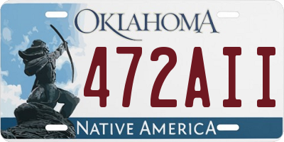 OK license plate 472AII