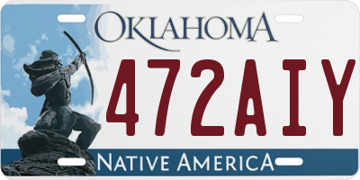 OK license plate 472AIY