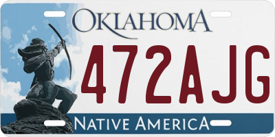 OK license plate 472AJG
