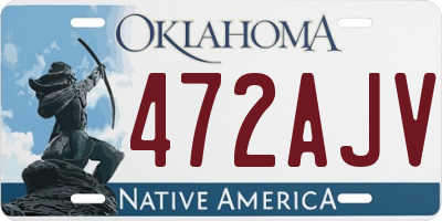 OK license plate 472AJV