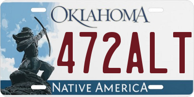 OK license plate 472ALT