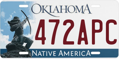 OK license plate 472APC