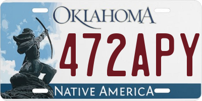 OK license plate 472APY