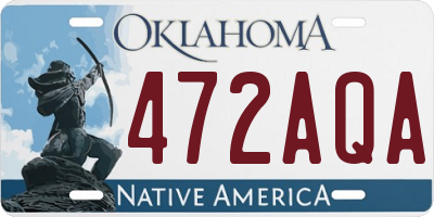 OK license plate 472AQA