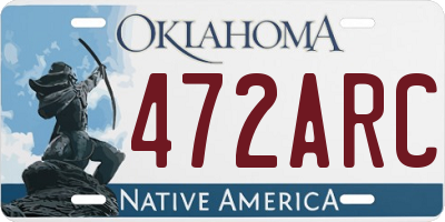 OK license plate 472ARC