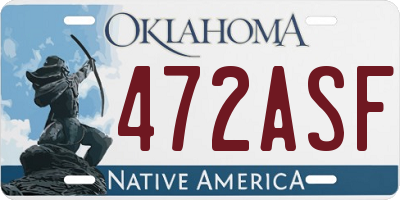 OK license plate 472ASF