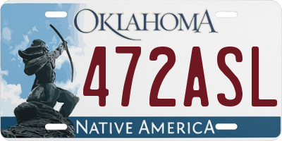 OK license plate 472ASL